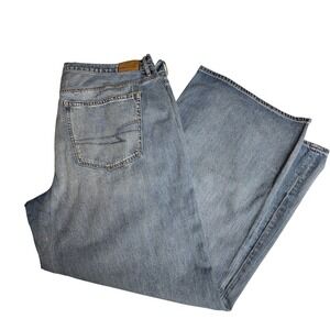 American Eagle Wide Leg Jeans Womens 18 31 High Rise 90s Y2K Baggy Denim